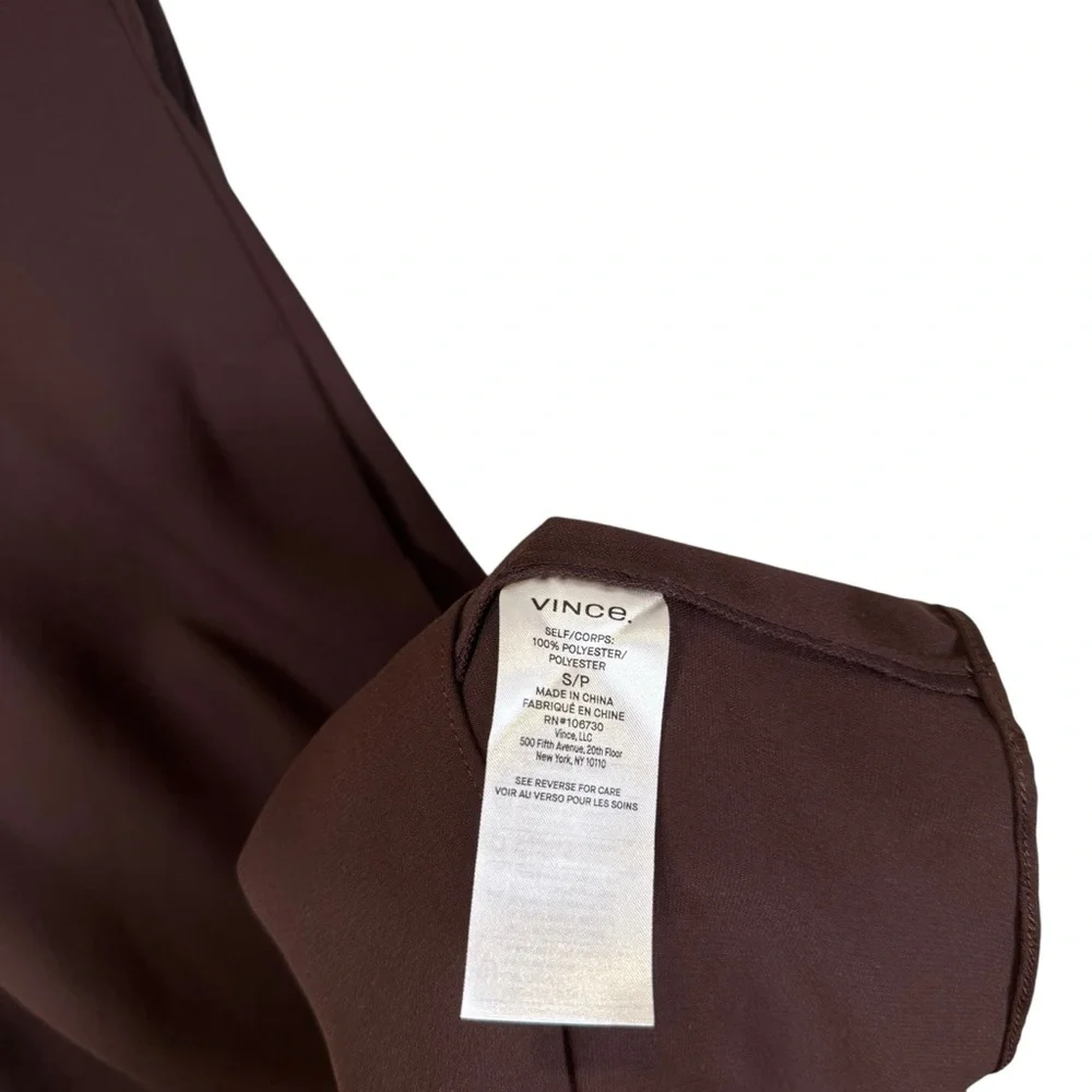 Vince Size S Walnut Brown Strappy Tank Midi Dress With Pockets - Picture 4 of 7